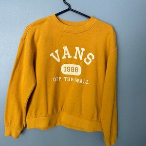 Womens Small Mustard Yellow Vans Crewneck Gently Worn